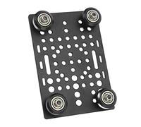 Walfront Plaque de Portique en Aluminium, Guide Linéaire anodisé Noir, Panneau Haute Résistance, Imprimante 3D Universelle pour Fraiseuse, CNC, équipement de Perçage, Fentes Pliantes pour Une Large