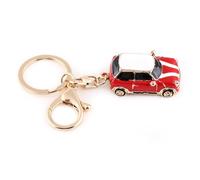 Walfront Porte-clés de voiture en alliage de zinc pour homme, femme, décoration de voiture, de Noël (rouge)