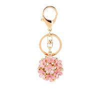 Walfront Porte-clés Fleur Mignon Cristal Pendentif Breloque pour Sac à Main Voiture Filles, Porte Clef Femme