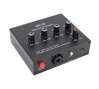 Walfront Préampli de Microphone Gain de 60 DB avec Alimentation Fantôme 48 V Sortie D'entrée équilibrée XLR 3,5 Mm 6,35 Mm pour Micro Dynamique à Condensateur Enregistrement en Studio