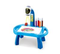 Walfront Projection Learning Drawing Board Table ABS Projection Traçage Table Tableau de Peinture Toy Desk Learning Bureau Trace et Dessiner Projecteur pour la créativité étincelante (Blue)