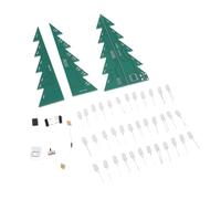 Walfront Projet de Soudure d'arbre de Noël avec 33 Perles LED RVB Kit d'arbre de Noël Multicolore alimenté par USB Excellent Kit de Pratique éducative pour Adultes et Adolescents