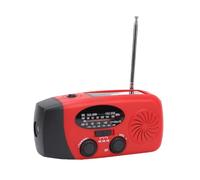 WALFRONT Radio Solaire, AM FM NOAA Radio Météo Portable à Manivelle 2000 MAh, Générateur Solaire USB d'alimentation de Secours 256 Wh