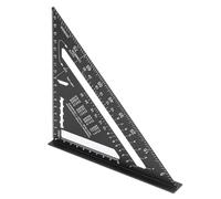 Walfront Règle D'angle de Souverain Triangle de Rafter Square Rafter Square 90/45 Degrés Triangle de Toit Outil de Mesure (BLACK)