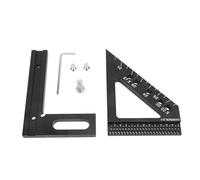 WALFRONT Règle de Mesure Multi-angle 3D Carrée de Charpentier de 45 à 90 Degrés, Rapporteur en Alliage D'aluminium pour le Travail du Bois, Règle de Ligne de Dessin D'onglet