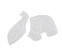 Walfront Règle de Modèle d'éléphant, Modèle de de Matelassage en Acrylique pour l'artisanat d'art de Couture avec un Décor 'éléphant Mignon pour les Enfants et les Salles de Garderie (58MM)