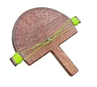 Walfront Règle de Recherche D'angle, Jauge D'angle à Poignée en T, Rapporteur en Bois, Double échelle de 0 à 180 Degrés, Pivot Central Précis pour les Projets D'artisanat de (Couleur Châtain + Corde