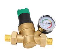 Walfront Régulateur de Pression D'eau en Laiton, Réducteur de Pression D'eau Réglable pour Camping-car avec Cadran Précis, pour Systèmes de Plomberie Commerciaux Résidentiels (1/2 pouce (DN15))