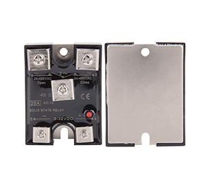 Walfront Relais Statique 1NO1NC 25A Couvercle en Plastique Module AC contrôlé DC avec Indicateur Haute luminosité pour les Applications de Contrôle de la Température