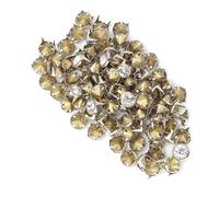 Walfront Rivets Incrustés de Cristal, Goujons en Cuivre pour l'artisanat du Cuir, Accessoires Décoratifs Brillants pour Vêtements et Sacs, 100 Pièces