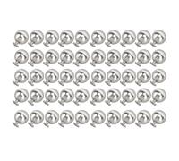 Walfront Rivets Sphères pour l'Artisanat du Cuir 50 Ensemble de Goujons Solides en Fer de 10 Mm avec Vis pour Vêtements Bottes Sacs à Main Matériel de Bricolage Kit de Rivets Décoratifs (SILVER)