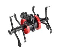 WALFRONT Roue de Cultivateur, Alliage d'aluminium, Outil 2 en 1 de Désherbage et d'ameublissement du Sol pour l'entretien du Jardin et de la Pelouse