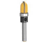 Walfront Round Nose Router Bit Bol Plateau Modèle Routeur Bit avec Roulement Guide Plat Sculpture Bit Cutter Bois Outil avec 1/4-Inch Rayon (1/2 pouce)