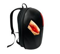 Walfront Sac à Dos LED de Grande capacité pour Moto, Sac étanche pour Ordinateur Portable, étui Rigide, Bretelles Réglables, Coque Rigide 3D avec Grande capacité, Robuste et Résistant à l'abrasion