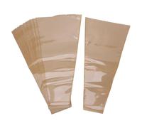 Walfront Sacs d'emballage de Fleurs 50 Pièces Enveloppe de Bouquet en Papier Kraft avec Ruban pour Mariage Anniversaire Remise des Diplômes Bricolage Manchons d'emballage Floral 17,7x9,4x3,5 Pouces