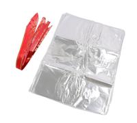 Walfront Sacs Transparents avec un Beau Ruban 100 Pièces Sacs de Bonbons en Plastique à Motif de Coeur Blanc pour la Saint-Valentin Anniversaire Emballage de Biscuits Fournitures de Faveur de Fête