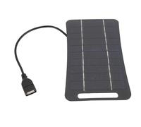 Walfront Silicon Monocristallin Professionnel - Charger D'énergie Solaire de Panneau Solaire pour le Camping, Grimpant en Montagne, Aide D'urgence à Pied (BLACK)
