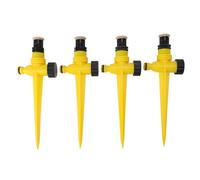 Walfront Sprinkler Efficace à 360 Degrés Rotatifs Rotatifs Sprinkler pour Garden Garden, 4pcs ABS Heads for Irrigation Systems (Yellow)