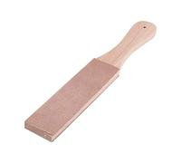 Walfront Strop Affûtage Aiguiseur en Cuir avec Manche en Bois pour Affûter Outils Main