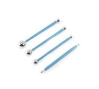 Walfront Stylet Clay Tools Dotting Sculpting Modeling Set Double-Ended Metal Ball Cake Decoration Tools (4pcs Tools)