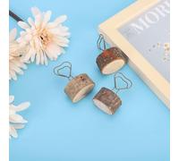 Walfront Support à Pince en Bois, 10 Pièces, pour Support d'arrière-plan, Photographie, Artisanat d'amélioration de l', Matériau Schima Superba, Hauteur 3.7cm (L'amour, avec la peau)