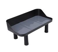 Walfront Support de Gamelle Réglable pour Animaux de Compagnie, Matériau ABS, Conception Relevable, Prend en Charge la Protection du Cou, Empêche Les Déversements pour Chats et Chiens