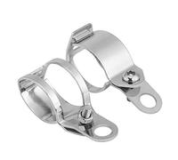 WALFRONT Support de Montage de Clignotant de Moto, Support en Tôle d'acier, Installation Facile pour Scooters à Fourche Avant de 30 à 45 Mm, 2 Pièces, Design Durable et élégant (SILVER)