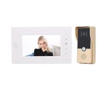 Walfront Système D'interphone Vidéo Filaire avec Moniteur Tactile de 7 Pouces, Système de Sonnette Vidéo WiFi sans Fil, Kit de Visiophone (Prise UE AC100-240V)