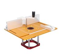 Walfront Table élévatrice de Routeur 0-54mm, Plaque D'insertion de Base de Levage avec Kit de Levage de Routeur en Alliage D'aluminium pour Fraiseuses de Coupe 64-65mm