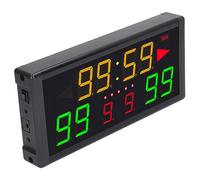 Walfront Tableau de Bord électronique LED à 10 Chiffres, Gardien de Score télécommandé avec Haut-Parleur intégré, pour Basket-Ball, Football, Volley-Ball, Badminton, Tennis de Table (Prise UE)