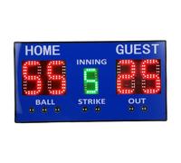 Walfront Tableau de Bord LED à 5 Chiffres avec Télécommande pour Jeux de Baseball, Softball, Affichage Ultra Lumineux, luminosité Réglable