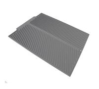 Walfront Tapis de Séchage de Vaisselle en Silicone, Tapis de Drainage de Comptoir de Cuisine Antidérapant Résistant à la Chaleur, Rebord intégré, Grand Multi-usage de 40,5 X 48,5 Cm pour Comptoir de