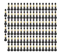 Walfront Tige de Valve de Pneu sans Chambre à Air, en Caoutchouc, Excellente étanchéité, Protection Solaire, Remplacement Universel pour Voitures et Motos, 100 Pièces (TR413)