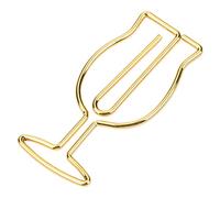 Walfront Trombones Mignons en Forme de Gobelet, Matériau Métallique, Marque-pages Amusants pour le Bureau et l'école, 10 Pièces Pinces Plaquées or pour les Amateurs de Livres