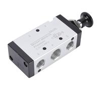 Walfront Vanne Pneumatique Push-pull Vanne de Commande D'air Manuelle 5 Voies 2 Positions 3/8 Pouces NPT Levier à Main à Action Directe en Alliage D'aluminium pour le Contrôle des Cylindres