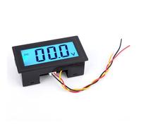 Walfront Voltmètre Numérique à Affichage LCD, Testeur de Panneau ABS à Trois Fils, 0 à 500V, 78x42x26mm, pour Voiture, Moto, Moniteur de Mesure de Tension de Batterie (entièrement scellé DC0-200V)