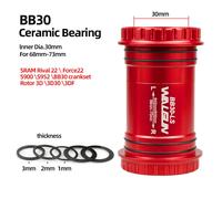 Walgun-Support De Fond De Vélo À Pression Bb30 Dub Pf30,Roulement En Céramique De 30mm,68mm,73mm,Pièces De Vélo Bb - Type Bb30ls Red