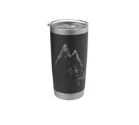 Walhalla Loup Odin Valknut Symbole Viking Gobelet isotherme en acier inoxydable double paroi