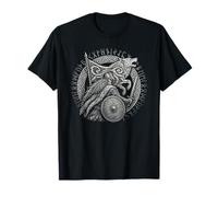 Walhalla Loup Viking Bouclier Runes mythologie Nordique T-Shirt
