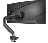 WALI Bras à Ressort à gaz pour écran Ultra Large jusqu'à 35" et 15 kg, Support de Moniteur Robuste, entièrement réglable, VESA 75 et 100 mm, Noir (GSM001XL)