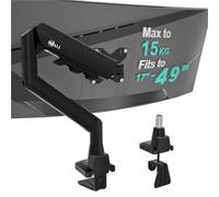 WALI Bras de Moniteur Simple avec Support de Bureau pour écrans de 17 à 49 " - Peut Supporter jusqu'à 15 kg, entièrement réglable, pour Jeux et Bureau à Domicile (GSM001XLN)
