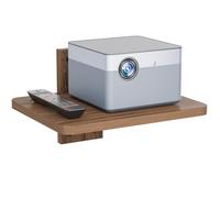 WALI Étagère murale flottante en bois, supporte jusqu'à 10 kg, étagère TV pour DVD, projecteur, décodeur, routeur, jeux, médias, salon (CS201N), 1 niveau