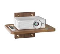 WALI Étagère TV flottante à 1 niveau pour lecteurs DVD, routeurs, consoles de jeux, décodeurs câble, accessoires de décoration de salon, étagères murales jusqu'à 10 kg (CS201N), 1