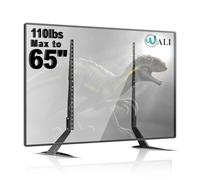 WALI Pied TV Universel Support TV sur Pied de 22 à 65 Pouces Support de TV sur Table Hauteur Réglable Max. VESA 800 x 500 mm, Capacité de 50 kg (TVS001)