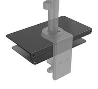 WALI Plaque de renfort de support d'écran pour dessus de table fin, en verre et autres plateaux fragiles, avec la plupart des supports de moniteur - Installation par pince C (CGRP-B), noir