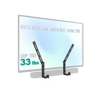 WALI Support de barre de son sous ou au-dessus de la TV, support de montage universel pour barre de son jusqu'à 15 kg, s'adapte à la plupart des téléviseurs de 23 à 90 pouces avec supports amovibles