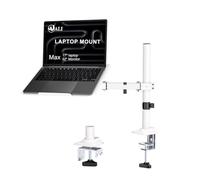 WALI Support de bureau pour ordinateur portable de 17", bras simple réglable avec support pour ordinateur portable pour écran de 32", support pour ordinateur portable avec plateau ventilé, jusqu'à 10