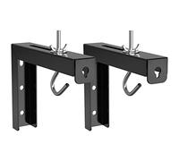 WALI Support de Plafond pour écran de projecteur, en Forme de L, avec rallonge réglable (15,2 cm) et kit de Crochets, pour Support d'écran de projecteur jusqu'à 30 kg (PSM001-B), Noir