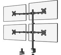 WALI Support Ecran PC 4 Ecran pour Moniteurs jusqu'à 27 Pouces, Bras Ecran PC Entièrement Réglable, Capacité de Charge 10kg, VESA 75/100mm (M004)
