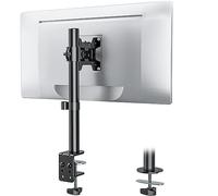 WALI Support Ecran PC Bras Simple pour Moniteurs jusqu'à 27 Pouces, Bras Ecran PC Entièrement Réglable, Support de Moniteur Poids Max 10KG (M001S), VESA 100 x 100 mm